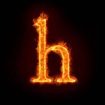 火的字母；字母H