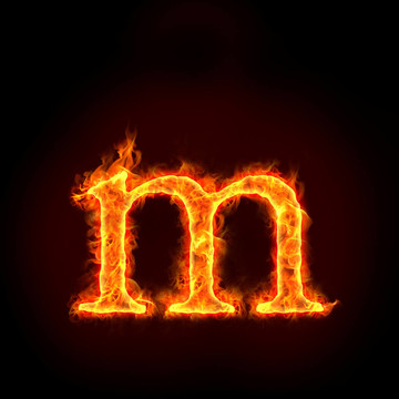 小火的字母；字母M