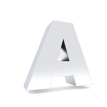 3D刷金屬字母A
