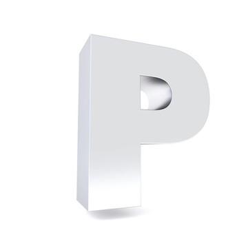 3D刷金屬字母P