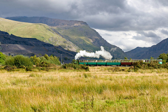 Llamberris蒸汽火車；Snowdonia；威爾士