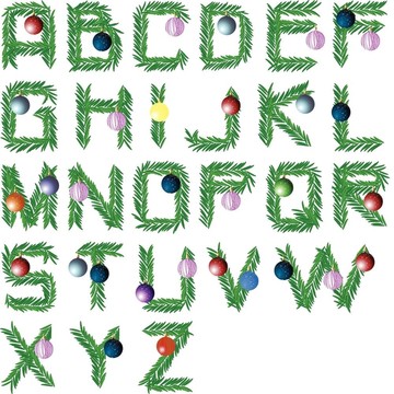 圣誕樹的字體