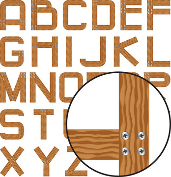 木板的字母