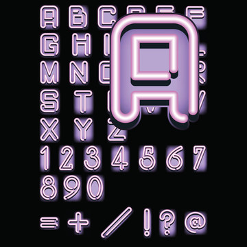 粉色的霓虹燈字母