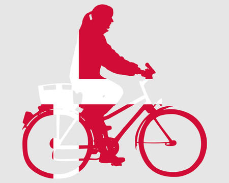 丹麥自行車(chē)上的女人