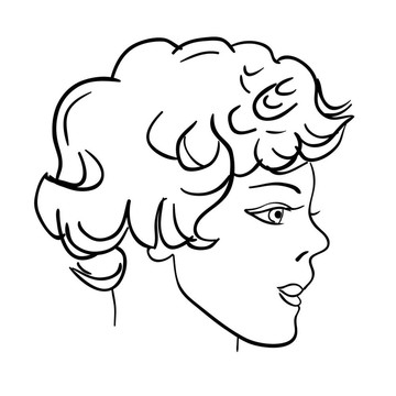 手繪時裝模特。插畫。男人的臉