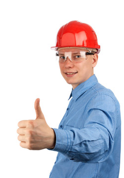 年輕的建筑工人