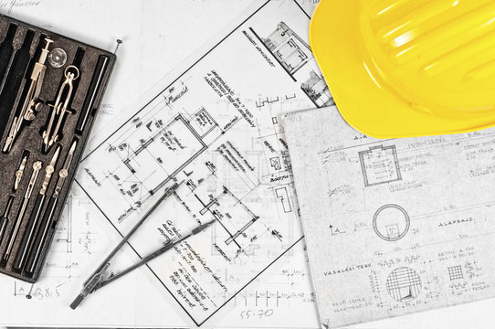 用工人工具建造施工圖