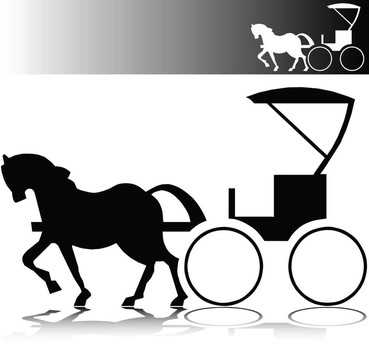 馬馬車剪影