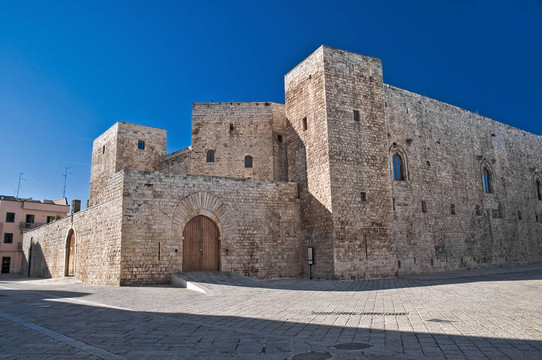 諾爾曼-施瓦本的城堡。Sannicandro di Bari。Apulia。