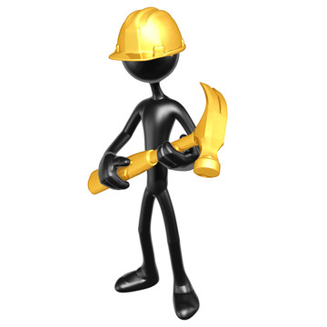 帶錘的建筑工人