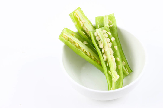綠色的辣椒片