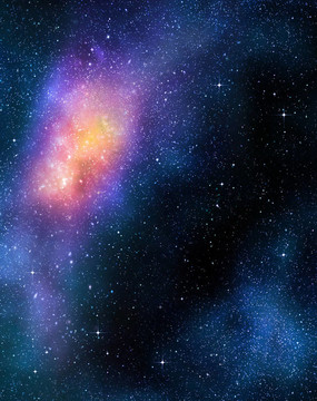 星空的深太空云翳和銀河