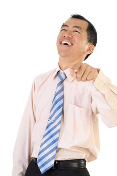 幸福的微笑成熟的商務(wù)男人
