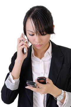 擔心的商業(yè)女性說話