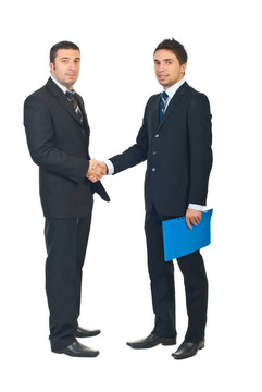 全業(yè)務(wù)人員握手