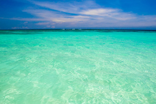 白沙海灘藍色海洋