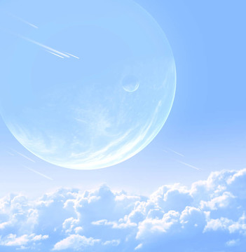 在陌生星球的天空
