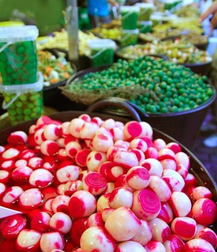 洋蔥醋橄欖泡菜食品市場