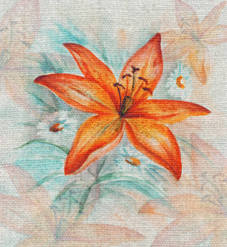 Flowers；一束百合花