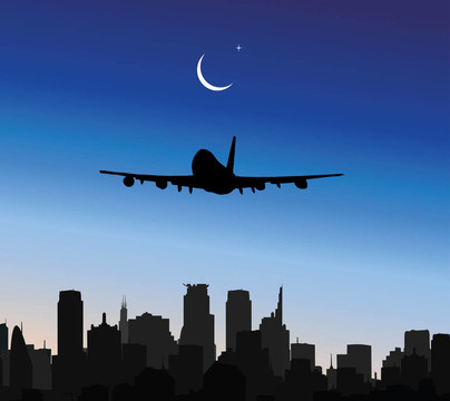 飛機(jī)在天空中飛行