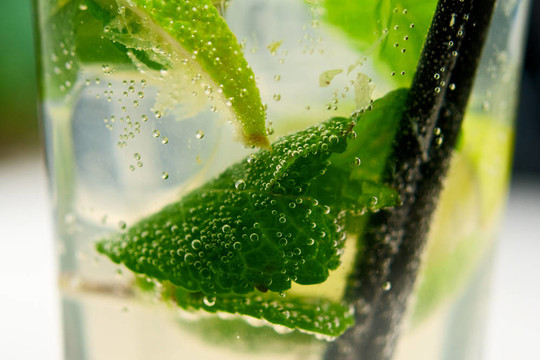mojito雞尾酒特寫(xiě)氣泡
