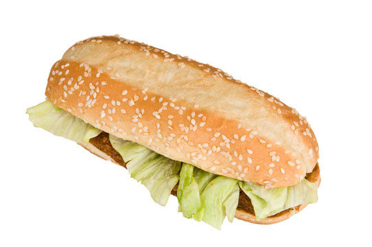孤立的雞肉三明治