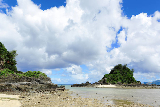在日本沖繩美麗的海景