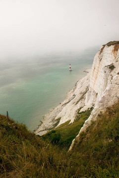 懸崖上的粉筆海岸海Beachy Head