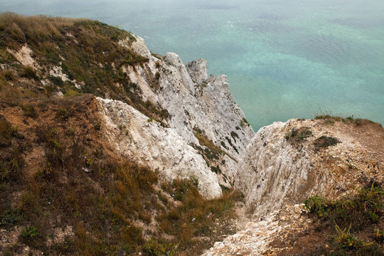 懸崖上的粉筆海岸海Beachy Head