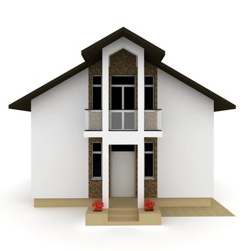 白色3D房子