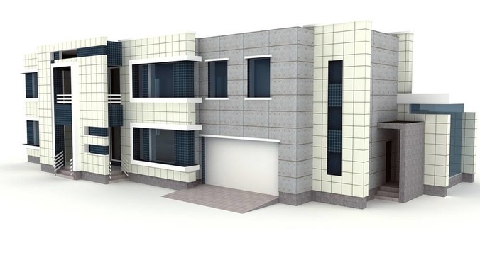 白色3D房子