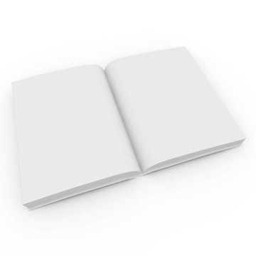 3d空白的書