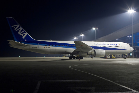 夜晚的全日空飛機(jī)