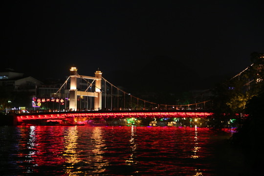 桂林橋梁夜景