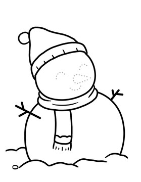 涂色小雪人