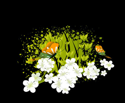 花的插圖