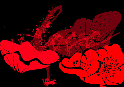 紅色的花
