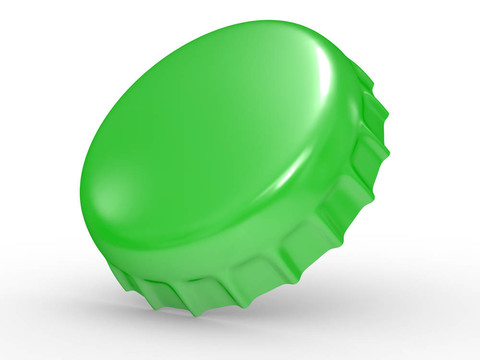 金屬瓶蓋- 3D渲染