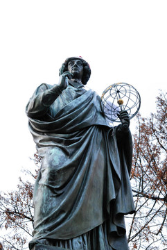 著名天文學(xué)家Nicholas Copernicus的雕像