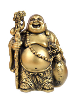 在金的形式的雕像