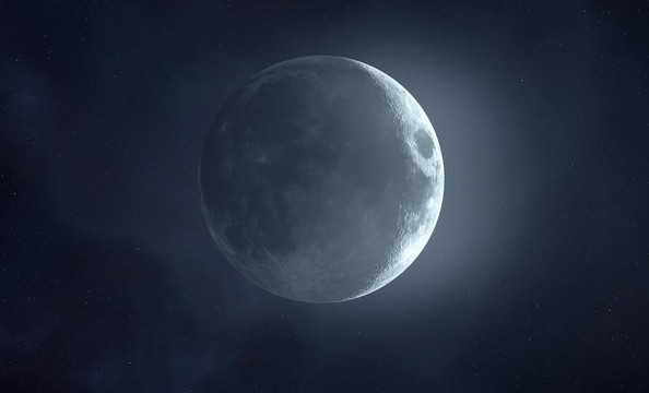 與Moon和星星的夜晚