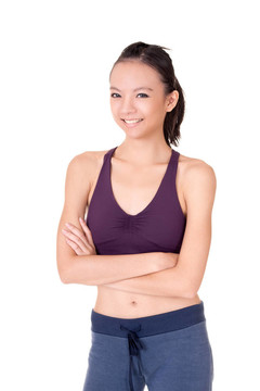 快樂的微笑運動女孩