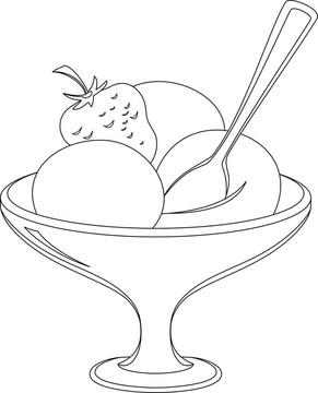 花瓶里的冰淇淋；輪廓
