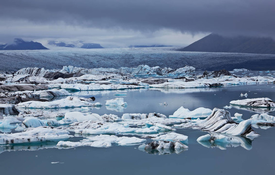 Jokulsarlon Glacial Lagoon；Vatnajokull；冰島