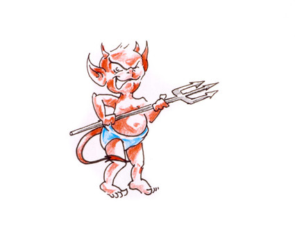 紋身藝術(shù)素描；怪物；魔鬼