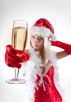 Santa夫人用香檳酒杯
