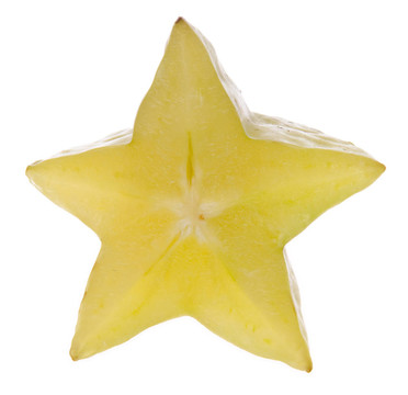 Carambola Starfruit孤立White