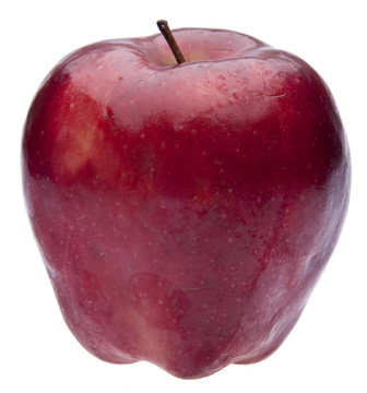 紅蘋果與白色的隔離路徑。