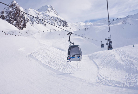 滑雪場hohrgurgl。奧地利
